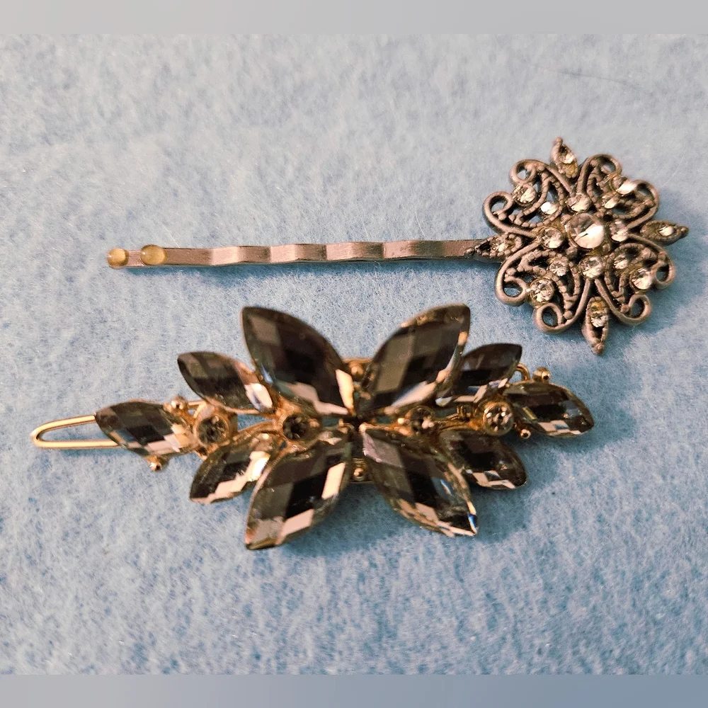 Glam Hair Accessories Bundle-Scunci Karina French Couture & Crystal Peacock Comb